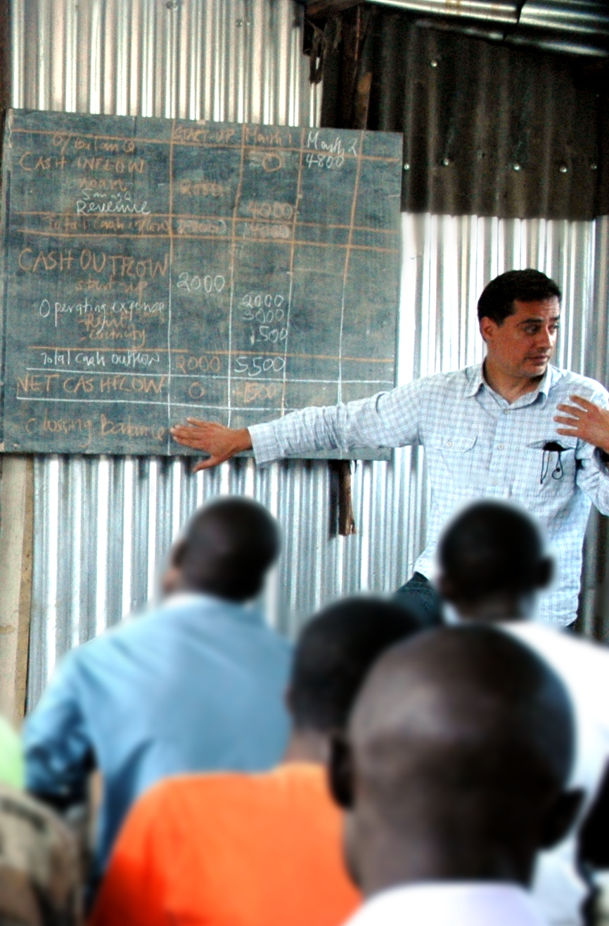 Steve Hosein teaching cash flows in Nairobi